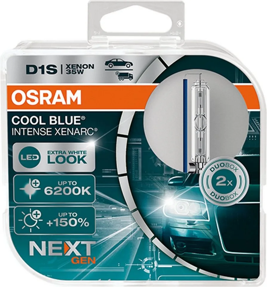 Spezialleuchtmittel OSRAM XENARC COOL BLUE INTENSE NextGen. D1S PK32d-2 85V/35W (2er Box) fra Osram – produktbillede