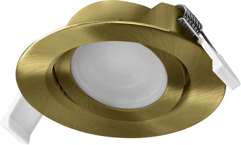 Spot Set LED inbouwspot, 4,9W, 2700K, plafondspot 120°, messing, draaibaar, aluminium/kunststof, set van 3 fra Osram – produktbillede