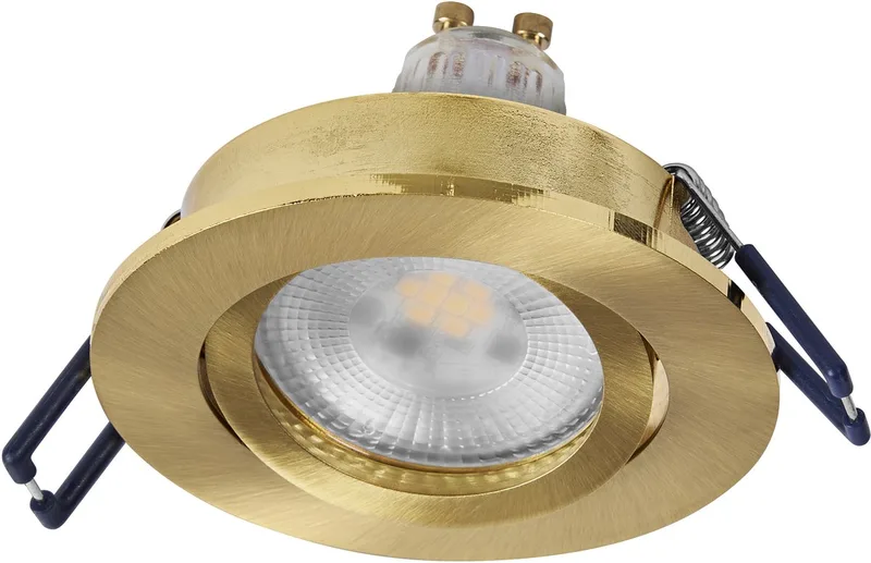 Spot Set LED inbouwspot DIM 6W Goud 85mm, 500lm 2700K warm wit, CRI≥80, dimbaar aluminium, set van 3 by Osram – product photo