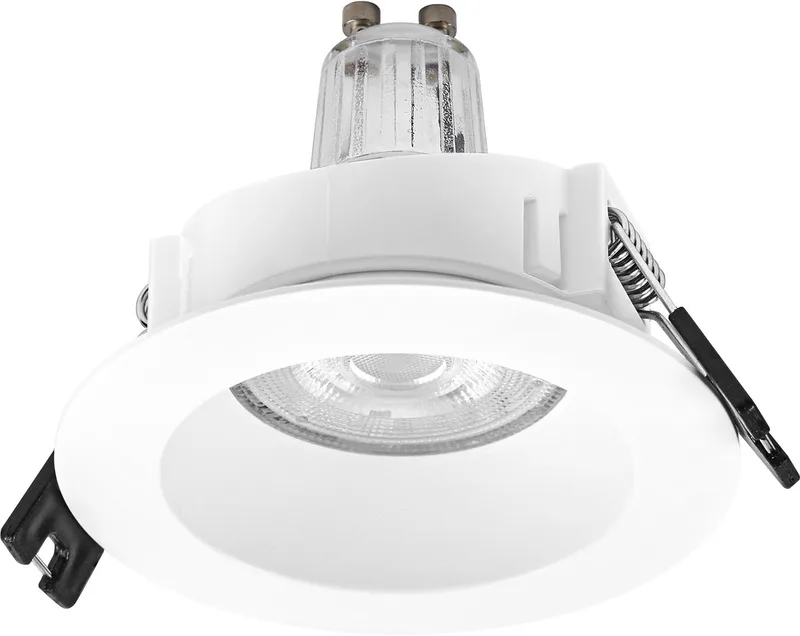 Spot Set LED inbouwspot GU10 2.6W Wit 85mm, 200lm 2700K Warm Wit, CRI≥80, kunststof behuizing, set van 5 de Osram en Blanc – photo produit