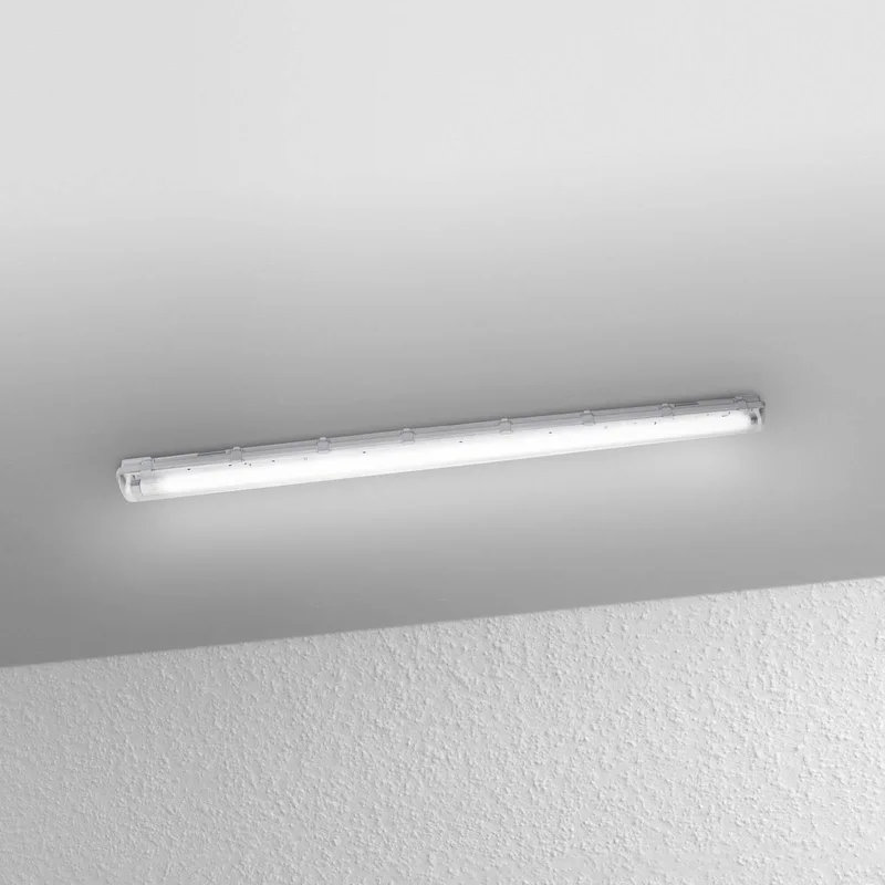 Submarine led-vochtbestendige lamp, 1x19 W, neutraalwit 4000 K, 2050 lm, IP65, stof- en spatwaterdicht, voor kelder en garages by Osram in Grey – product photo 2 of 5