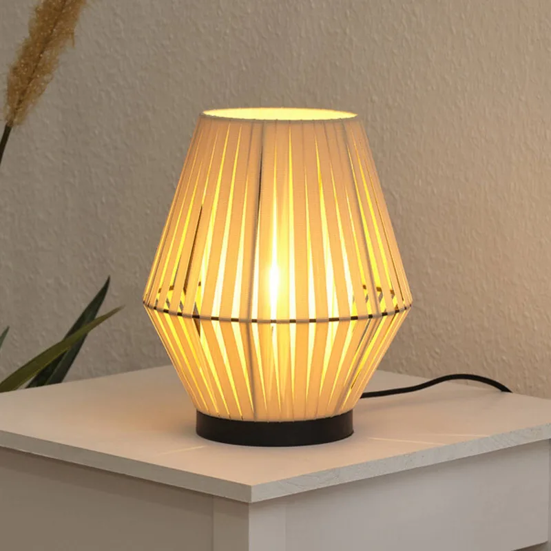 tafellamp Decor Stripes, textiel, E14 van Osram in Beige – productfoto