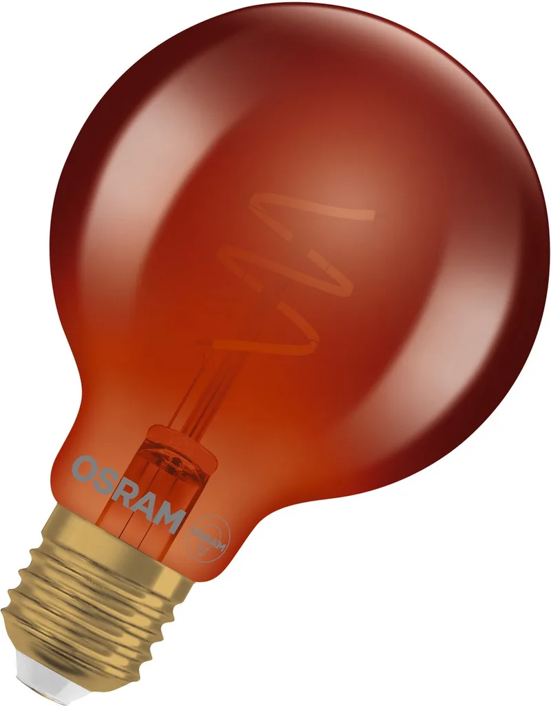 Vintage 1906 Globe G80 DIM LED-lamp, 3 W (45 lm), 1800 K warm wit, koperen glazen behuizing, E27-fitting, decoratieve gloeidraad, dimbaar de Osram – photo produit