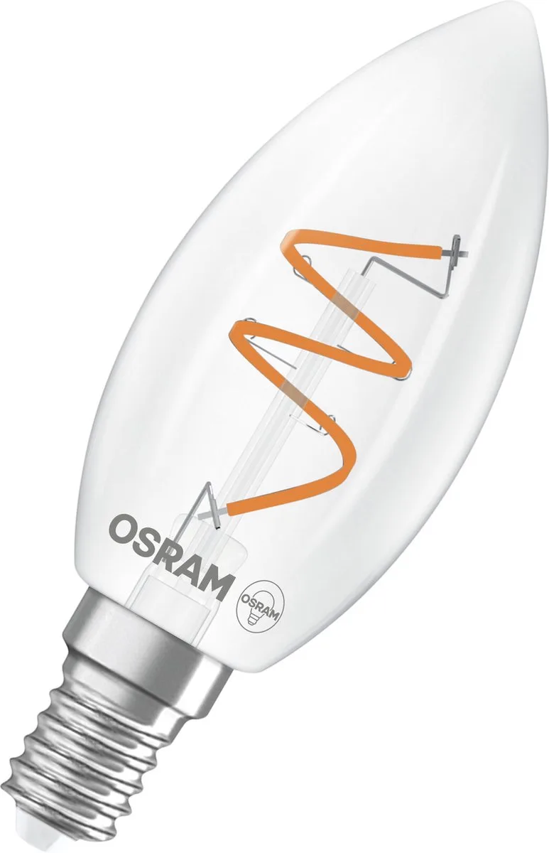 Vintage 1906 LED Classic Slim E14 Kaars Filament Helder 3.1W 300lm - 927 Zeer Warm Wit | Beste Kleurweergave - Dimbaar - Vervangt 25W de Osram – photo produit
