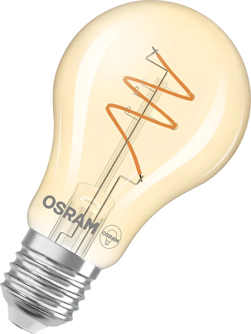 Vintage 1906 LED Classic Slim E27 Peer Filament Goud 4.9W 470lm - 927 Zeer Warm Wit | Beste Kleurweergave - Dimbaar - Vervangt 40W van Osram – productfoto