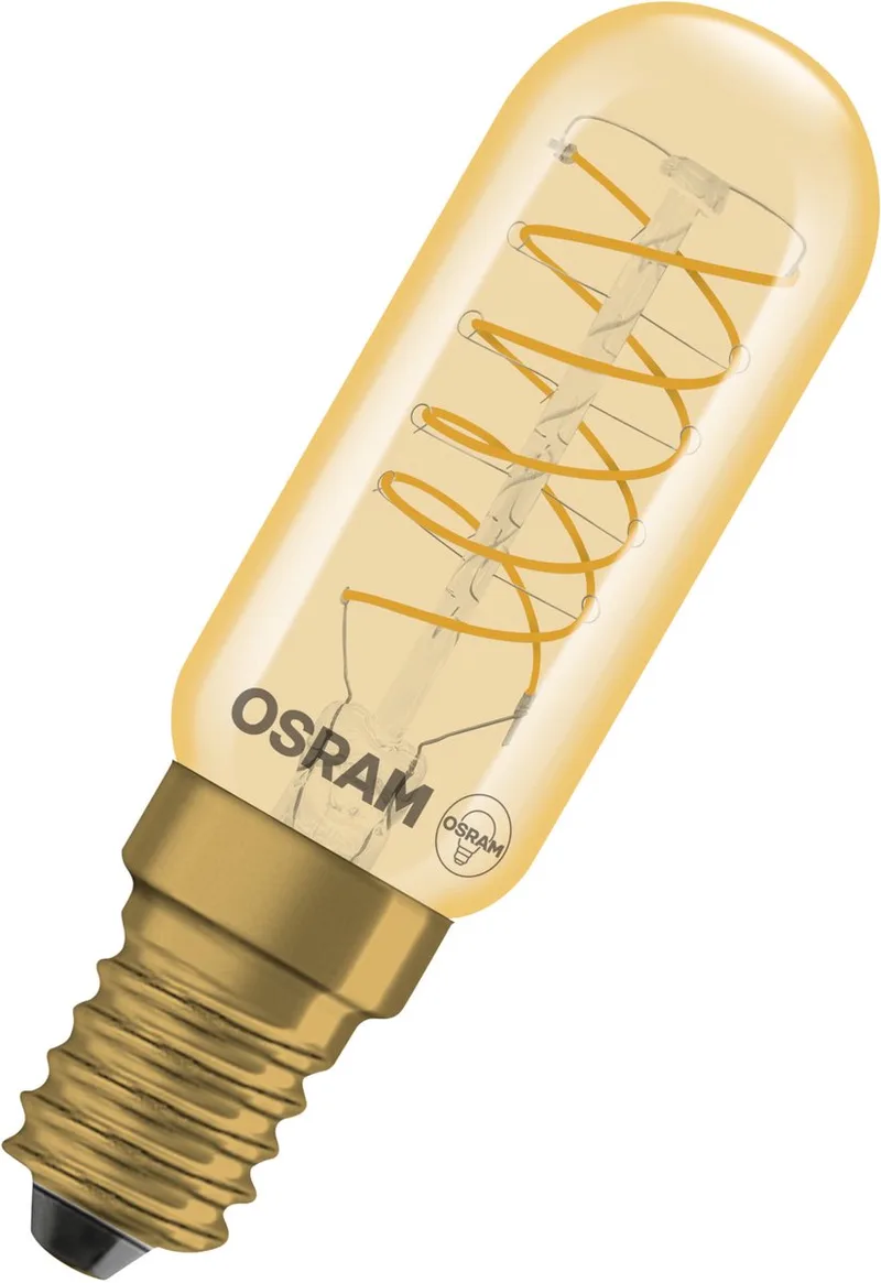 Vintage 1906 LED Special Shapes E14 Tubular Amber 4.8W 420lm - 822 Zeer Warm Wit | Dimbaar - Vervangt 40W van Osram – productfoto