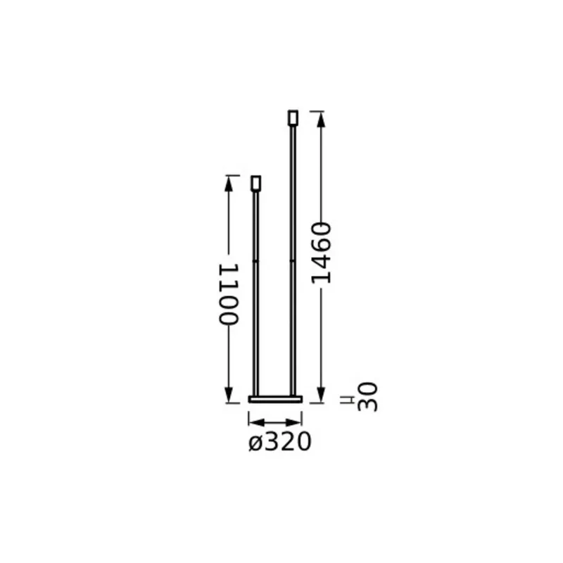 vloerlamp DECOR STICK, hoogte 146 cm, 2 x E27 fra Osram i Beige – produktbillede