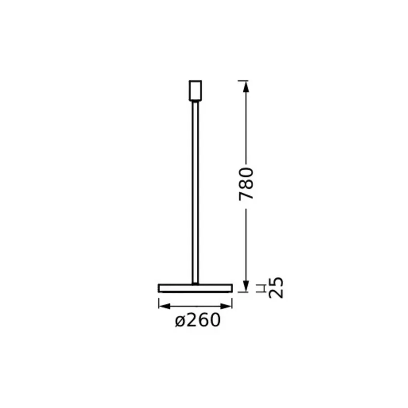 vloerlamp DECOR STICK, hoogte 78 cm, 1 x E27 van Osram in Donkergrijs – productfoto