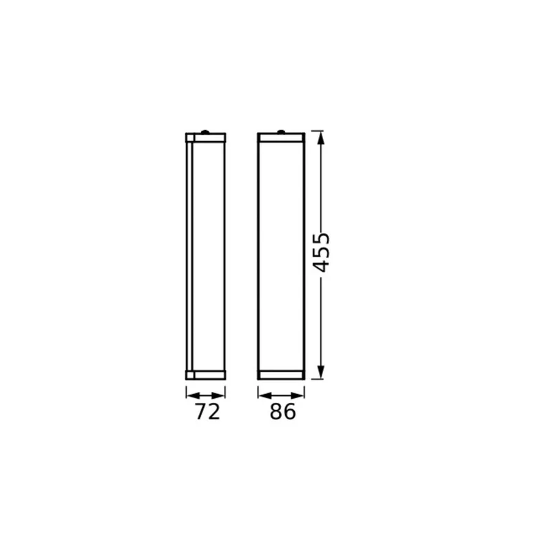 væglampe BATHROOM sort 46 cm lang metal/glas IP44 fra Osram i Sort – produktbillede