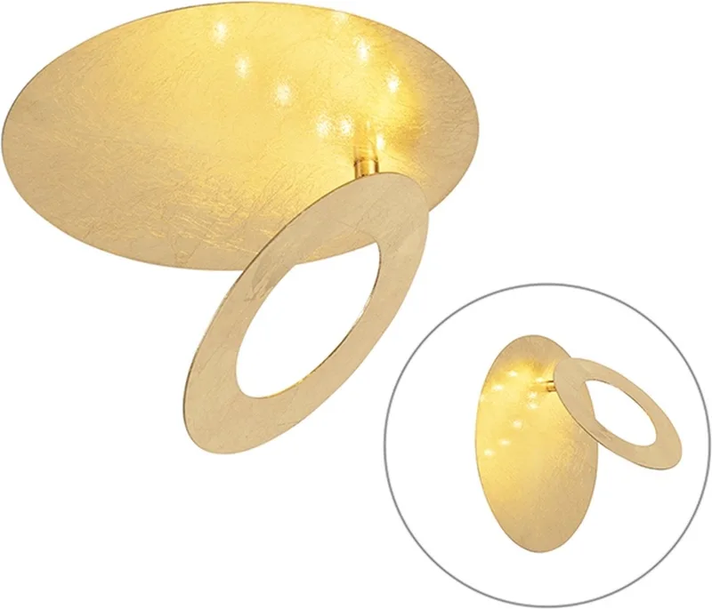 Belle - Art Deco LED Plafondlamp - 1 lichts - Ø 240 mm - Goud/messing - Woonkamer | Slaapkamer från Paul Neuhaus i Guld – produktbild