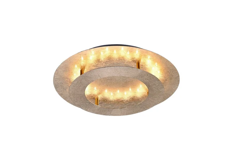 Deckenleuchte NEVIS, LED fest integriert, Warmweiß, LED de Paul Neuhaus en Or – photo produit 1 sur 5