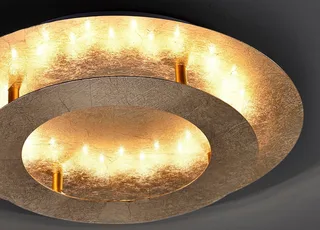 Deckenleuchte NEVIS, LED fest integriert, Warmweiß, LED de Paul Neuhaus en Or – photo produit 3 sur 5