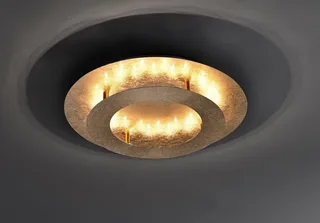 Deckenleuchte NEVIS, LED fest integriert, Warmweiß, LED de Paul Neuhaus en Or – photo produit 2 sur 5