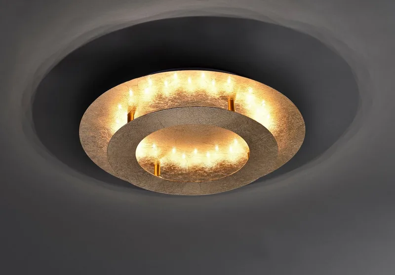 Deckenleuchte NEVIS, LED fest integriert, Warmweiß, LED de Paul Neuhaus en Or – photo produit 2 sur 5