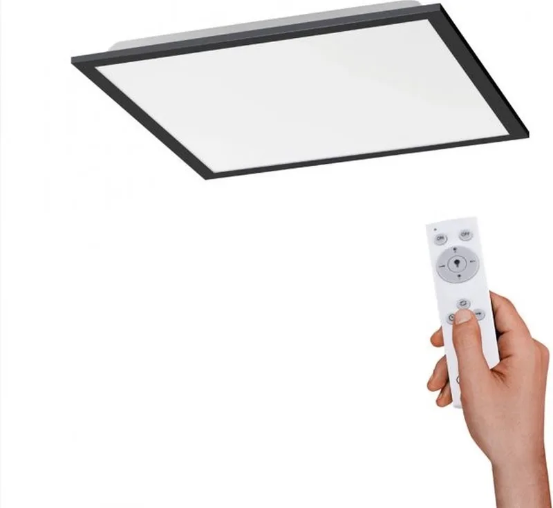 Flat Plafondlamp vierkant 44,5x44,5cm CCT - Modern de Paul Neuhaus en Noir – photo produit
