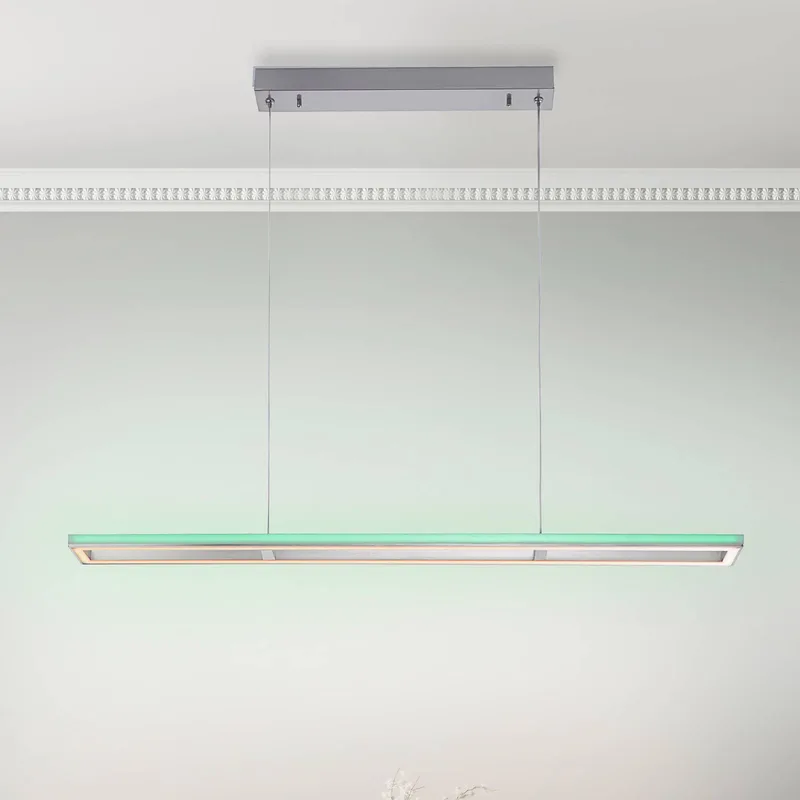 Helix LED hanglamp, afstandsbediening by Paul Neuhaus in Aluminium, White – product photo