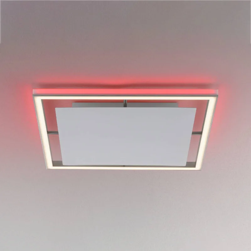 Helix LED plafondlamp vierkant 50cm de Paul Neuhaus en Aluminium, Blanc – photo produit