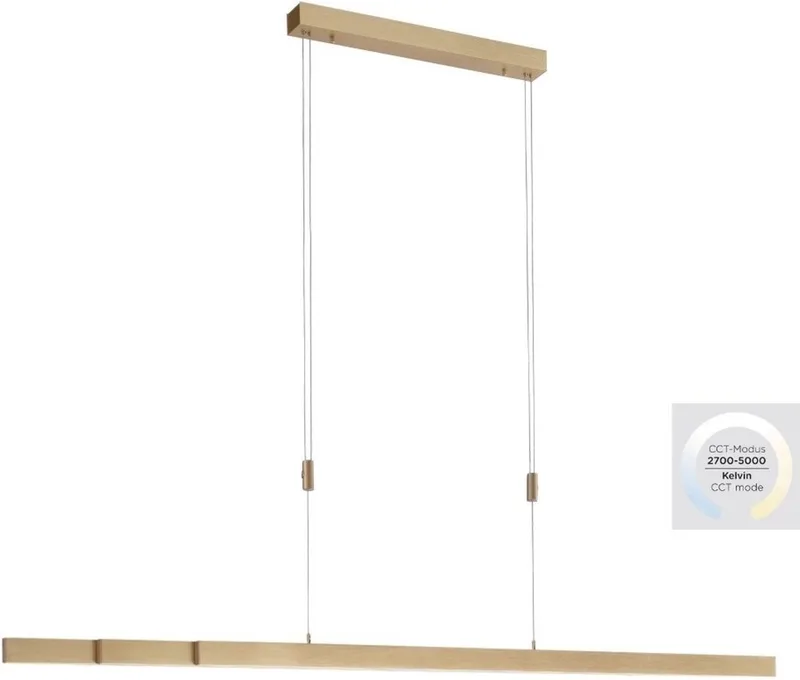 juliet - Hanglamp - 3 lichts - L 120 cm - Goud/messing by Paul Neuhaus in Gold – product photo