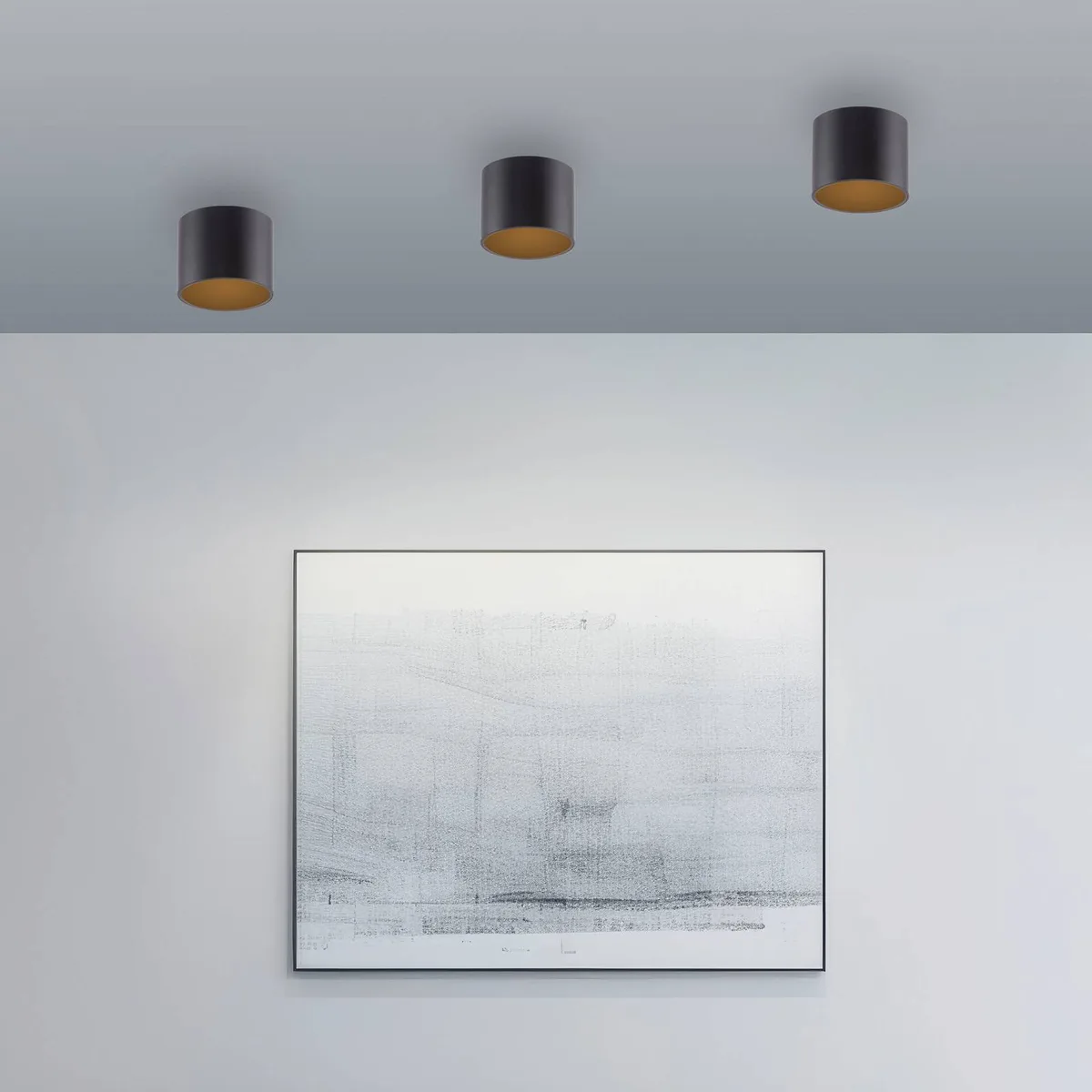 LED badkamer plafondlamp PURE Point, Ø 11 cm, IP44 de Paul Neuhaus en Noir – photo produit