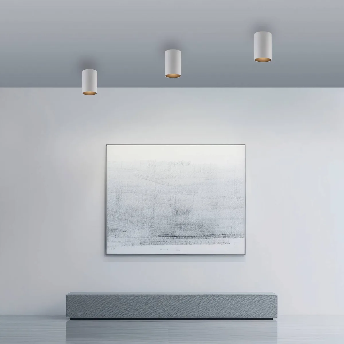 LED badkamer plafondlamp PURE Point, Ø 6 cm, metaal, IP44 de Paul Neuhaus en Blanc – photo produit