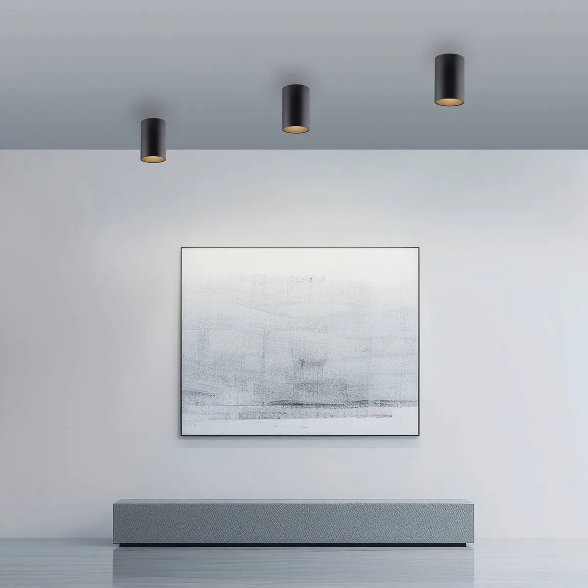 LED badkamer plafondlamp PURE Point, Ø 6 cm, metaal, IP44 de Paul Neuhaus en Noir – photo produit