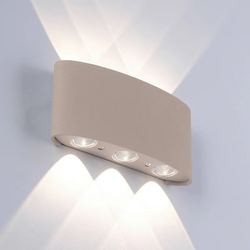 LED buiten wandlamp Carlo, 17 cm fra Paul Neuhaus i Zandkleurig – produktbillede
