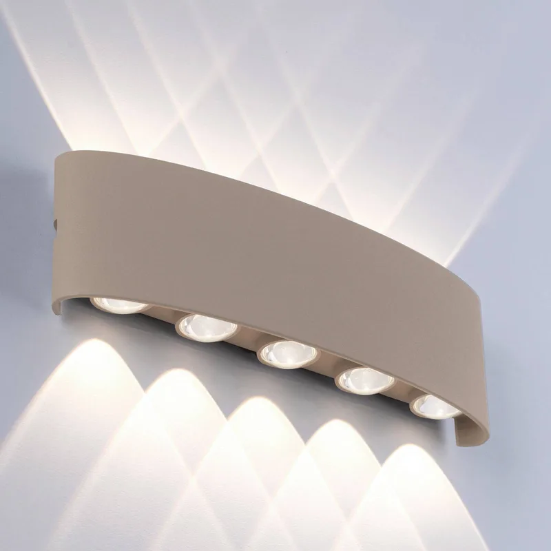 LED buiten wandlamp Carlo, 27 cm de Paul Neuhaus en Zandkleurig – photo produit