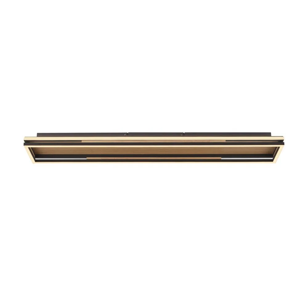 LED Deckenleuchte LED Deckenlampe SVEJA Holz, CCT-Farbtemperaturregelung, Dimmfunktion, 2x LED Board 23W, Warmweiß bis Kaltweiß, CCT Farbwechsel dimmbar Funk-Fernbedienung fra Paul Neuhaus i Sort – produktbillede