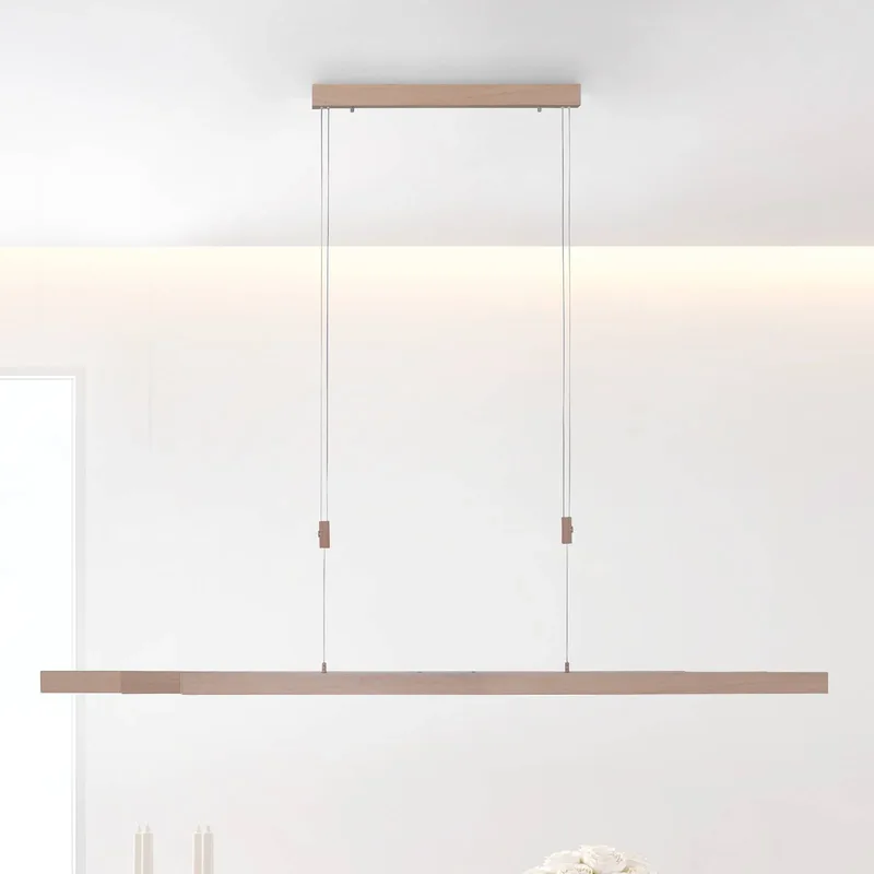 LED hanglamp Adriana CCT instelbaar dimbaar by Paul Neuhaus in Licht hout – product photo