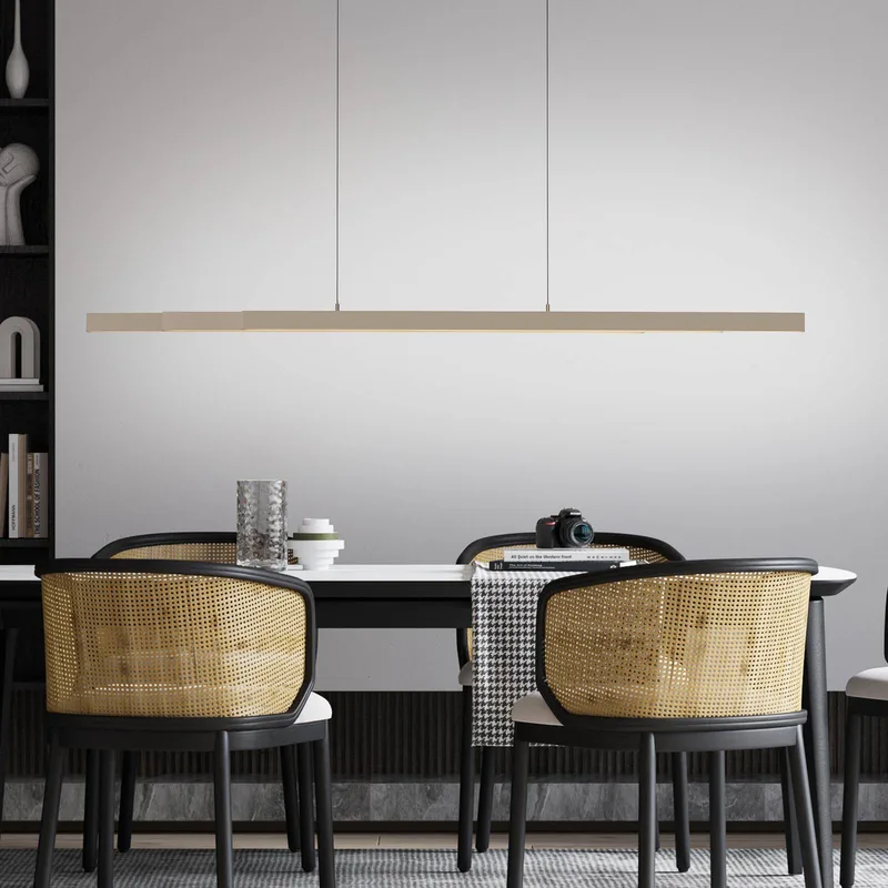 LED hanglamp ADRIANA, lengte 179 cm, aanraakdimmer de Paul Neuhaus en Bronze – photo produit