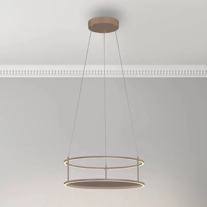 LED hanglamp Conni, Ø 50 cm de Paul Neuhaus en Zandkleurig – photo produit