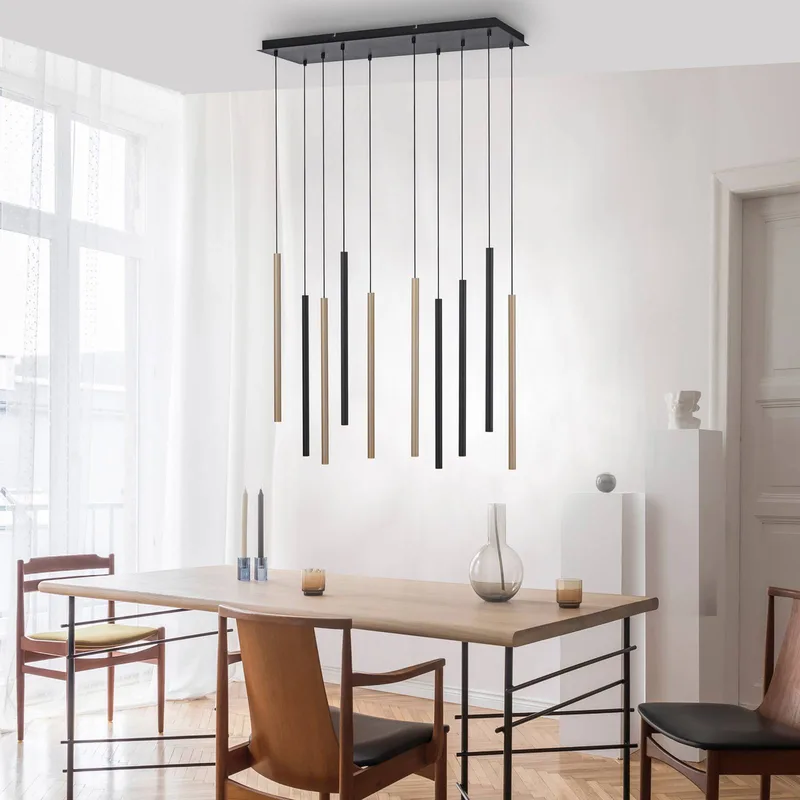 Pendelleuchte von Paul Neuhaus in Schwarz, Geoxideerd aluminium – Produktfoto