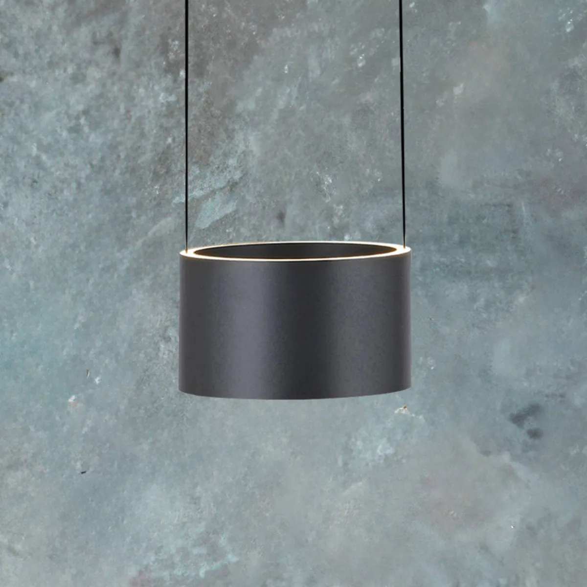 LED hanglamp PURE Clipse, grijs, Ø 20 cm, CCT-dimmer, 2-lamps by Paul Neuhaus in Grey, Transparent – product photo