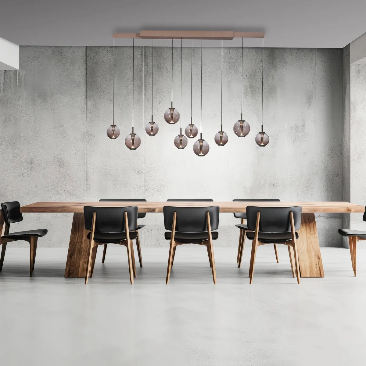 LED Balkenpendel PURE E-INFINITY Glas Aluminium 198 x 35 x 180... von Paul Neuhaus in Bronze, Amber – Produktfoto