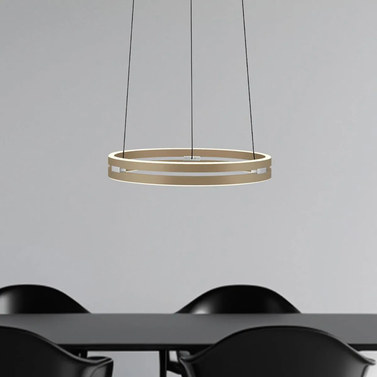 LED hanglamp PURE E-Loop, Ø 50 cm, aluminium, CCT by Paul Neuhaus in Bronze – product photo