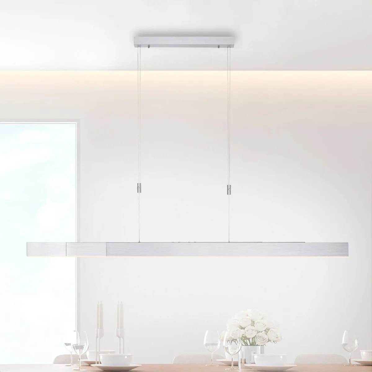 LED hanglamp PURE Moto, diamant, dimbaar de Paul Neuhaus en Diamant, Blanc – photo produit