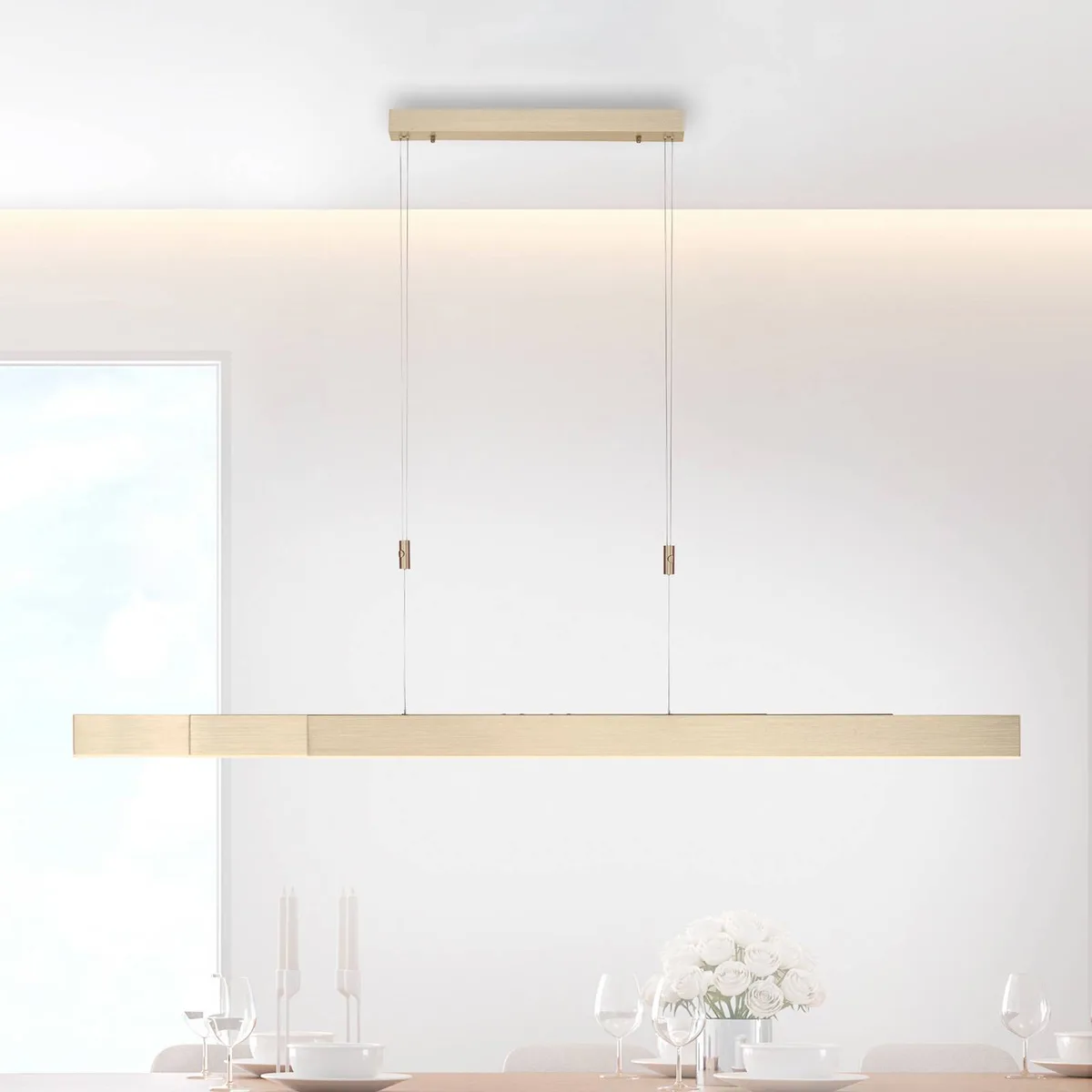 LED hanglamp PURE Moto, imperial gold, dimbaar, CCT de Paul Neuhaus en Imperiaal goud, Blanc – photo produit