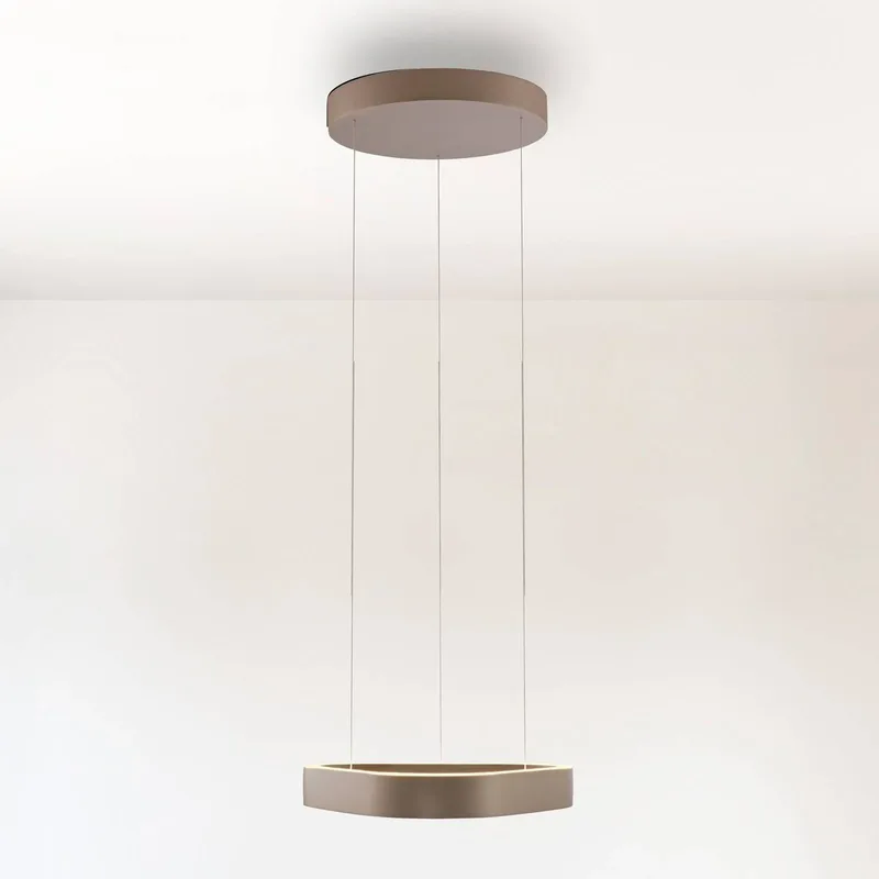 LED hanglamp Q-Stretto, brons, 40,8 cm de Paul Neuhaus en Bronze, Blanc – photo produit