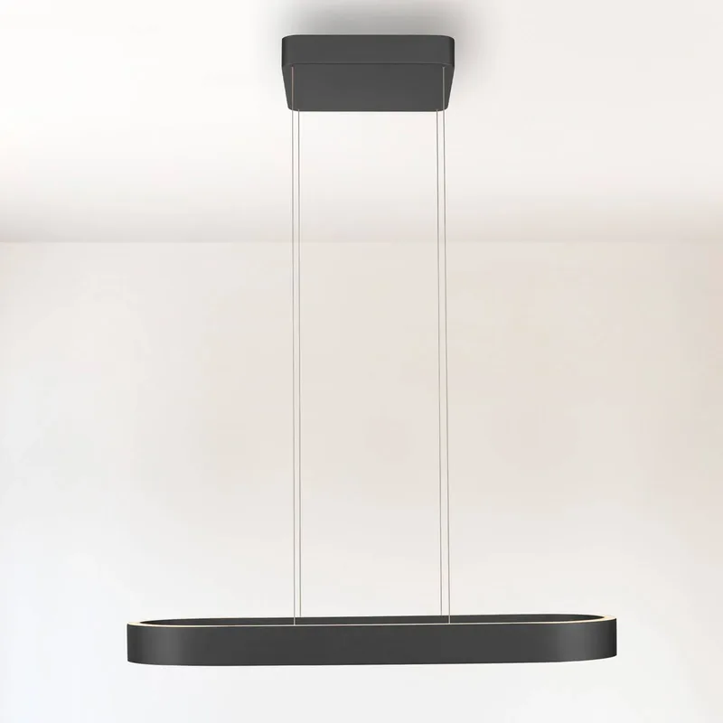 LED hanglamp Q-Stretto, zwart, 86,8 cm von Paul Neuhaus in Schwarz, Weiß – Produktfoto