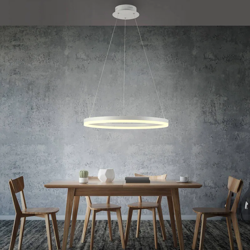 LED hanglamp Titus, Ø 60 cm, dimbaar von Paul Neuhaus in Weiß – Produktfoto