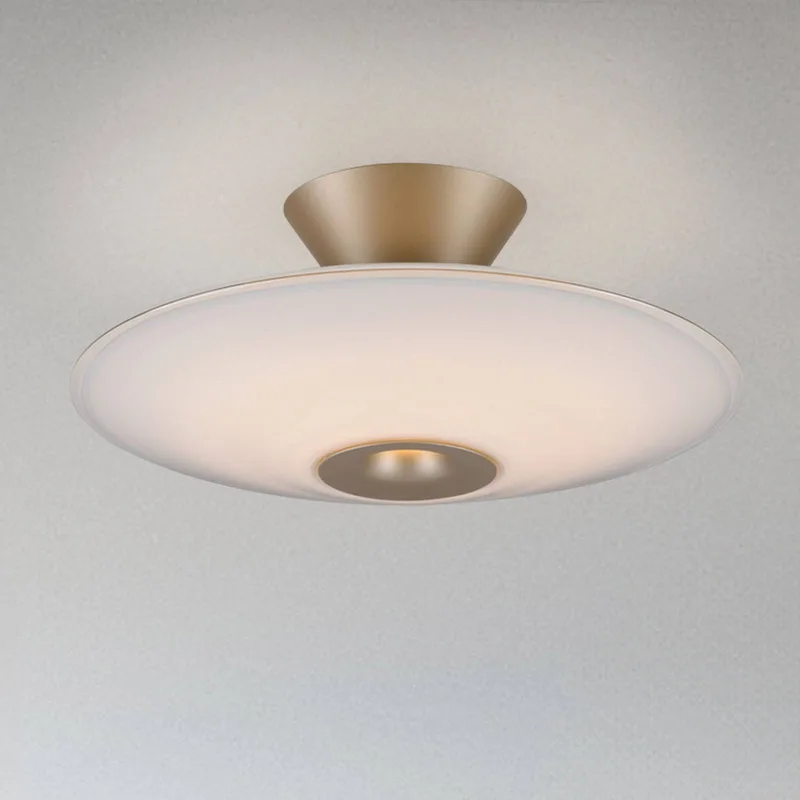 LED plafondlamp Elipsa, wit/brons, Ø 35 cm från Paul Neuhaus i Vit, Brons – produktbild