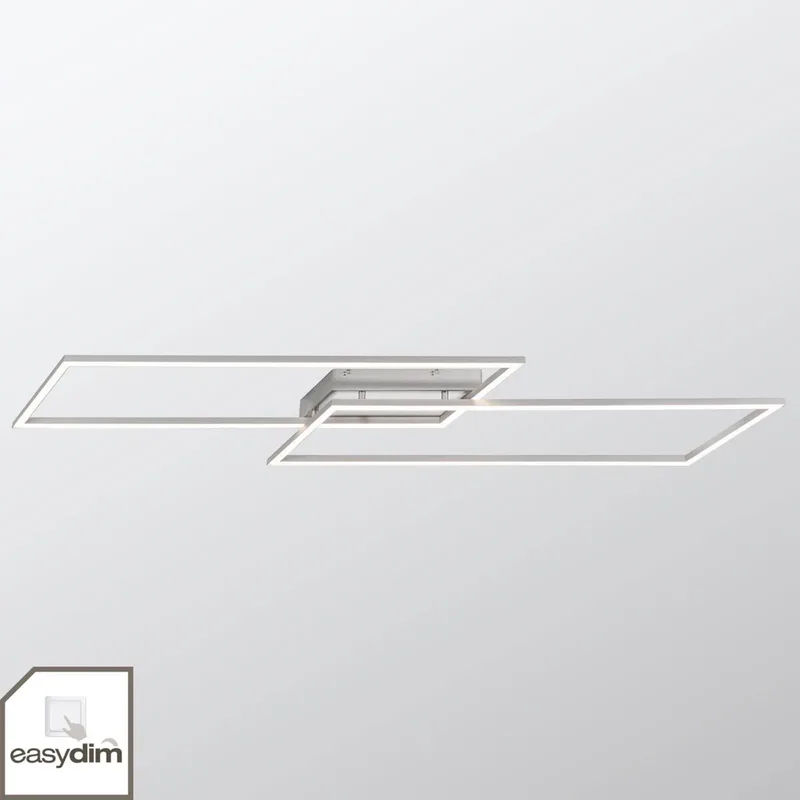 LED plafondlamp Inigo, 113 cm, 2-lamps, dimbaar från Paul Neuhaus i Staal – produktbild