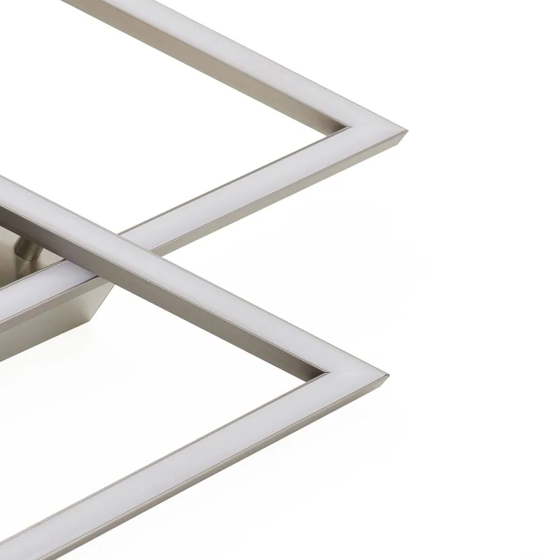 LED plafondlamp Inigo, 54 cm, 2-lamps, dimbaar fra Paul Neuhaus i Staal – produktbillede