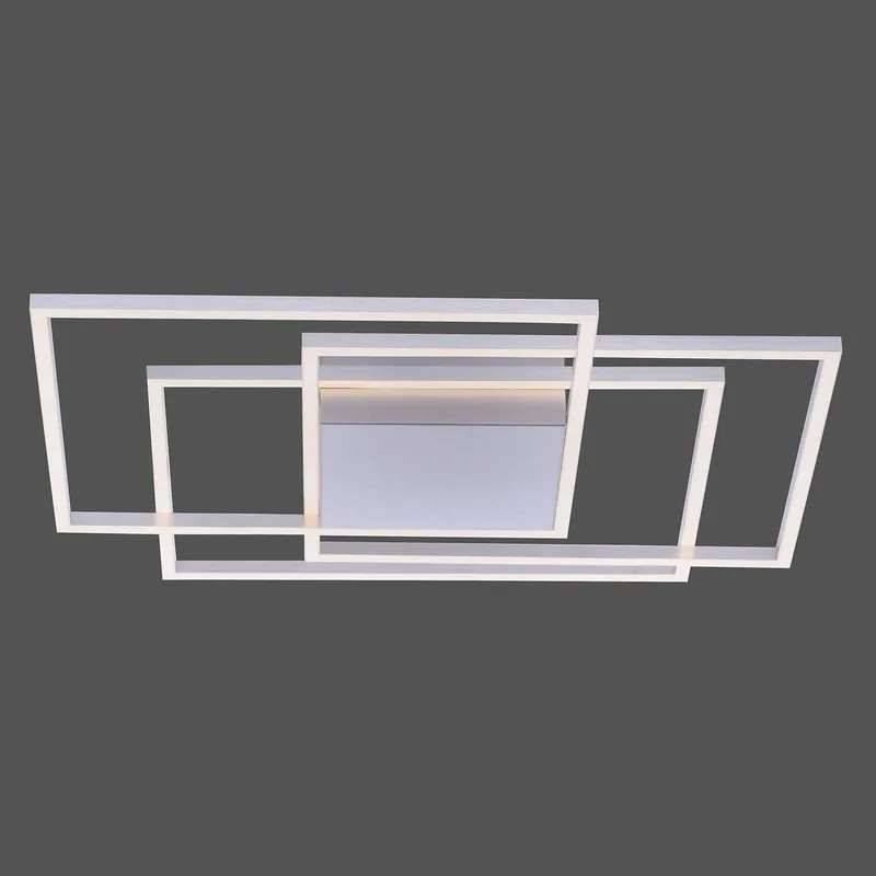 LED plafondlamp Inigo, 75 cm, 3-lamps, dimbaar de Paul Neuhaus en Staalgrijs – photo produit