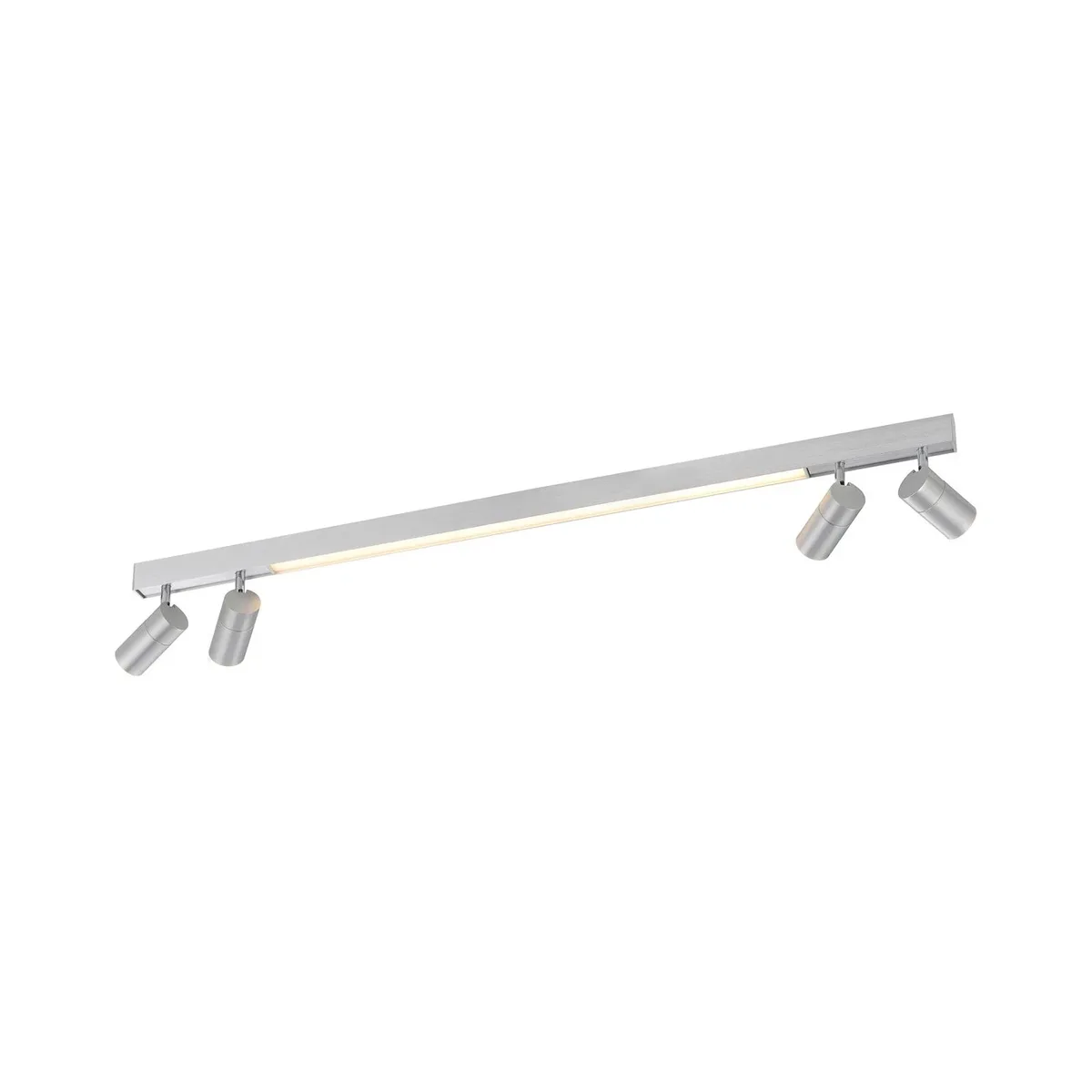 LED plafondlamp Lines, 120 cm, zilver, afstandsbediening de Paul Neuhaus en Argent, Blanc – photo produit