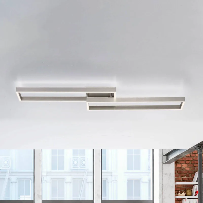 LED plafondlamp Paan, dimbaar, CCT, Memory von Paul Neuhaus in Staalkleurig – Produktfoto