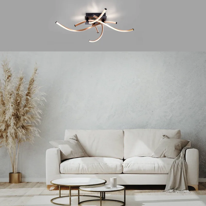 LED plafondlamp Polina, 4-lamps, goud, dimbaar de Paul Neuhaus en Or, Noir, Blanc – photo produit
