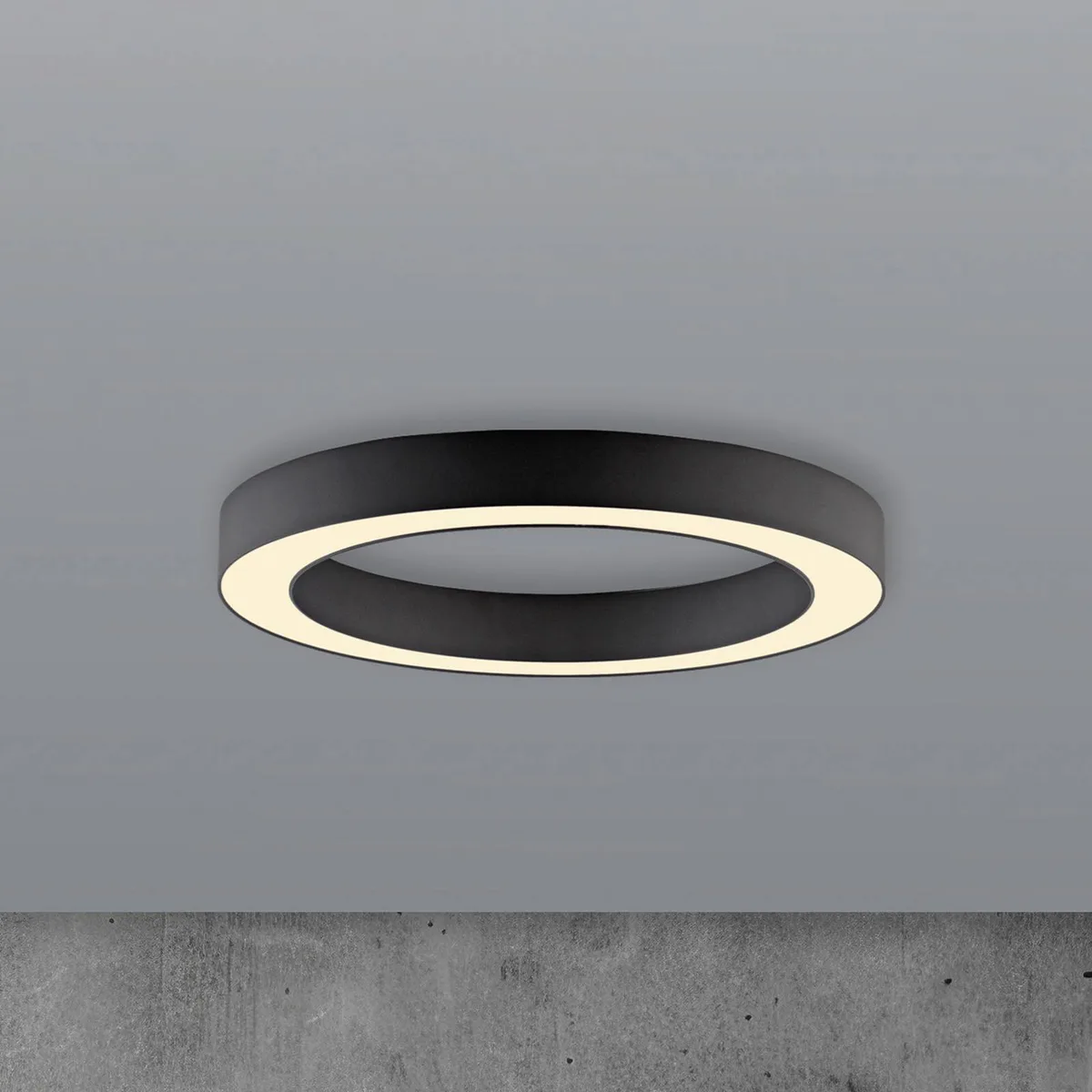 LED plafondlamp PURE Lines, Ø 35 cm, CCT, afstandsbediening de Paul Neuhaus en Grafiet – photo produit