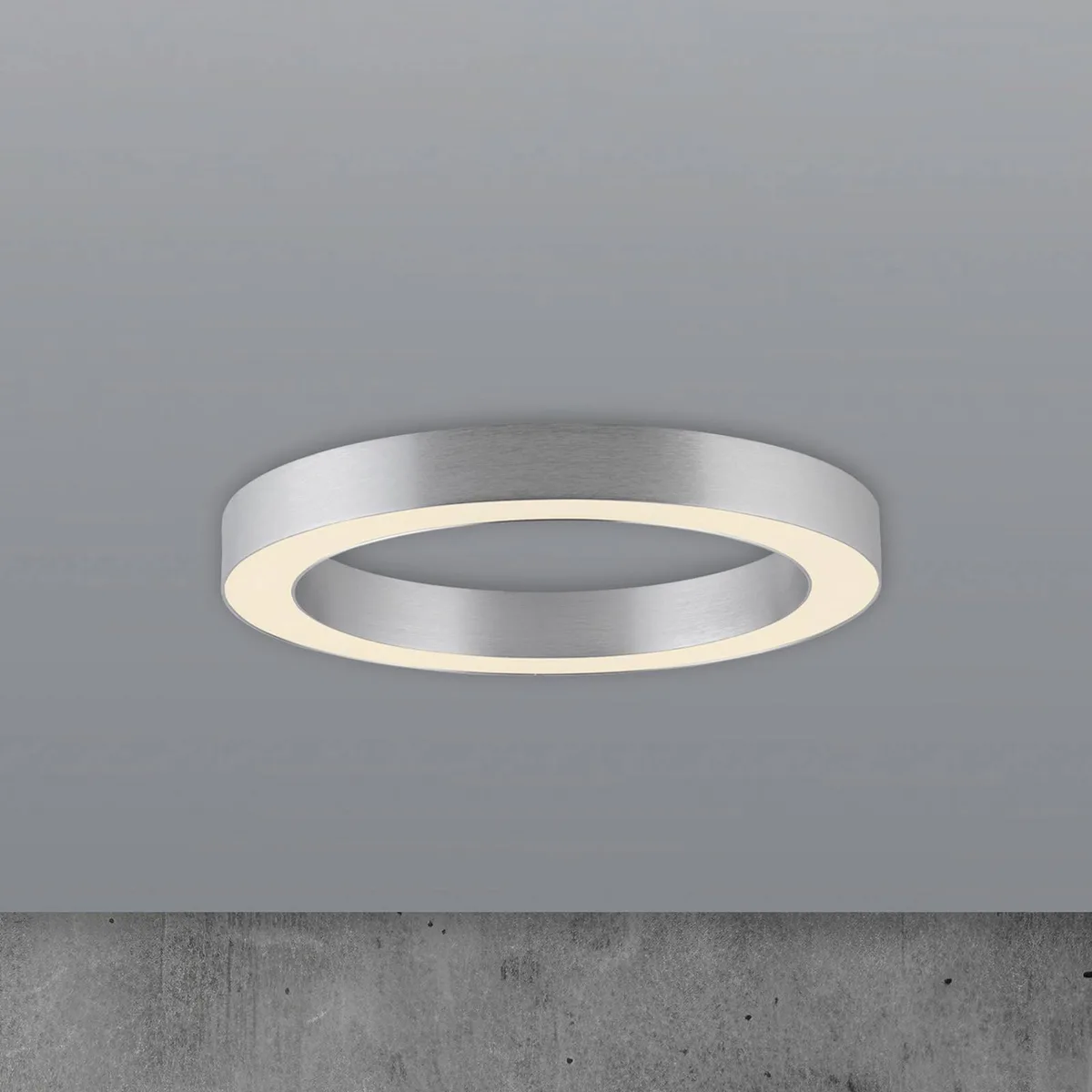 LED plafondlamp PURE Lines, Ø 35 cm, zilverkleurig, CCT von Paul Neuhaus in Silber – Produktfoto