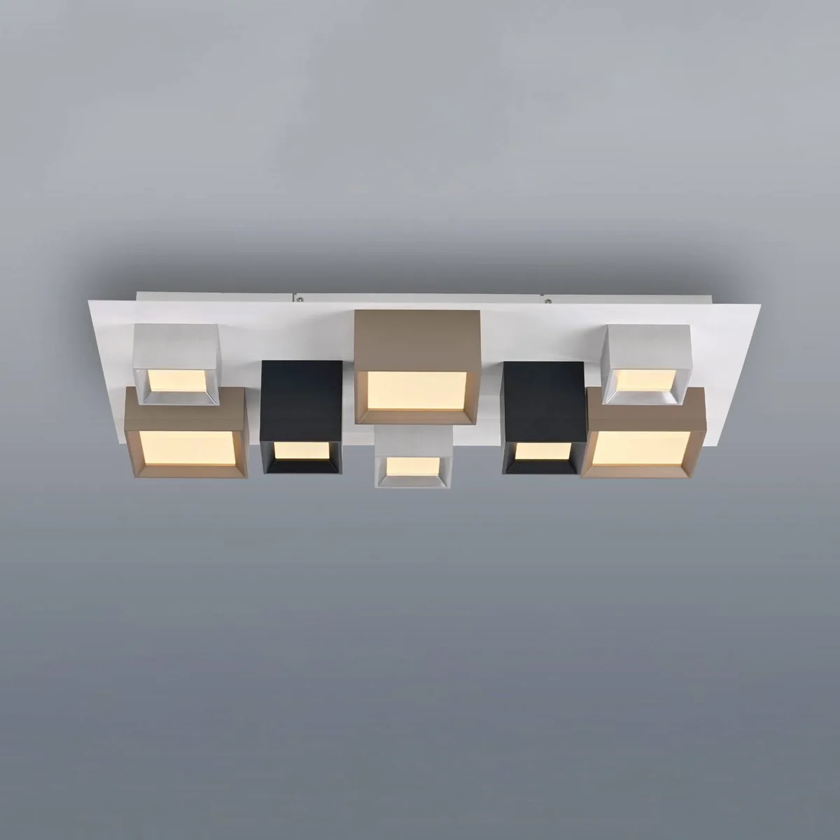 LED plafondlamp PURE Manhattan, 8-lamps, CCT de Paul Neuhaus en Multicolore – photo produit